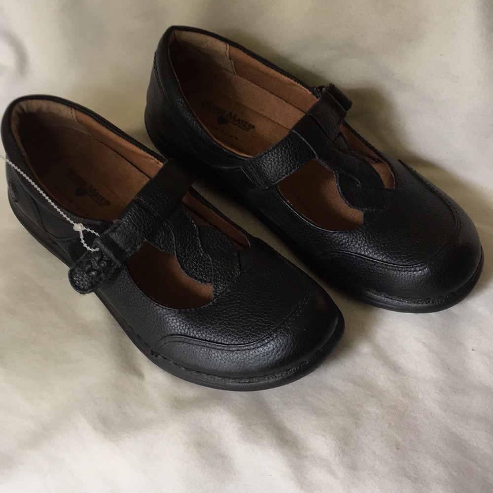 *NURSE MATES NEW BLACK NURSES/CHEF SHOES w/Box